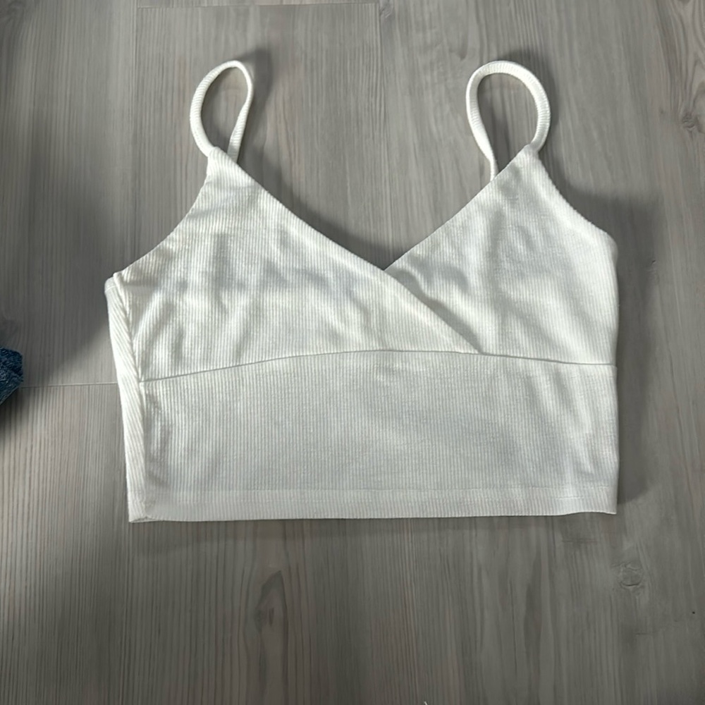 shein white xs casual crop top